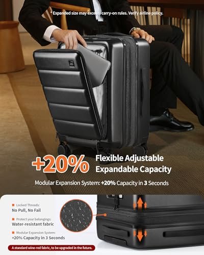 ISLAND ELEPHANT 20IN Carry On Luggage Airline Approved - Expandable Hardside Suitcase with 16" Laptop Compartment